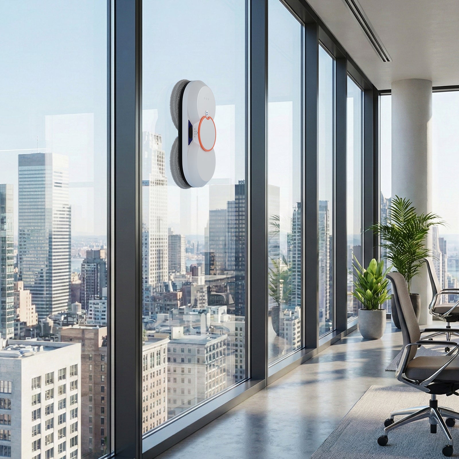Smart Window Cleaning Robot with 5600Pa Suction Power, Dual Automatic Water Spray for High Windows, Glass Doors & Tiles (Indoor & Outdoor Use)
