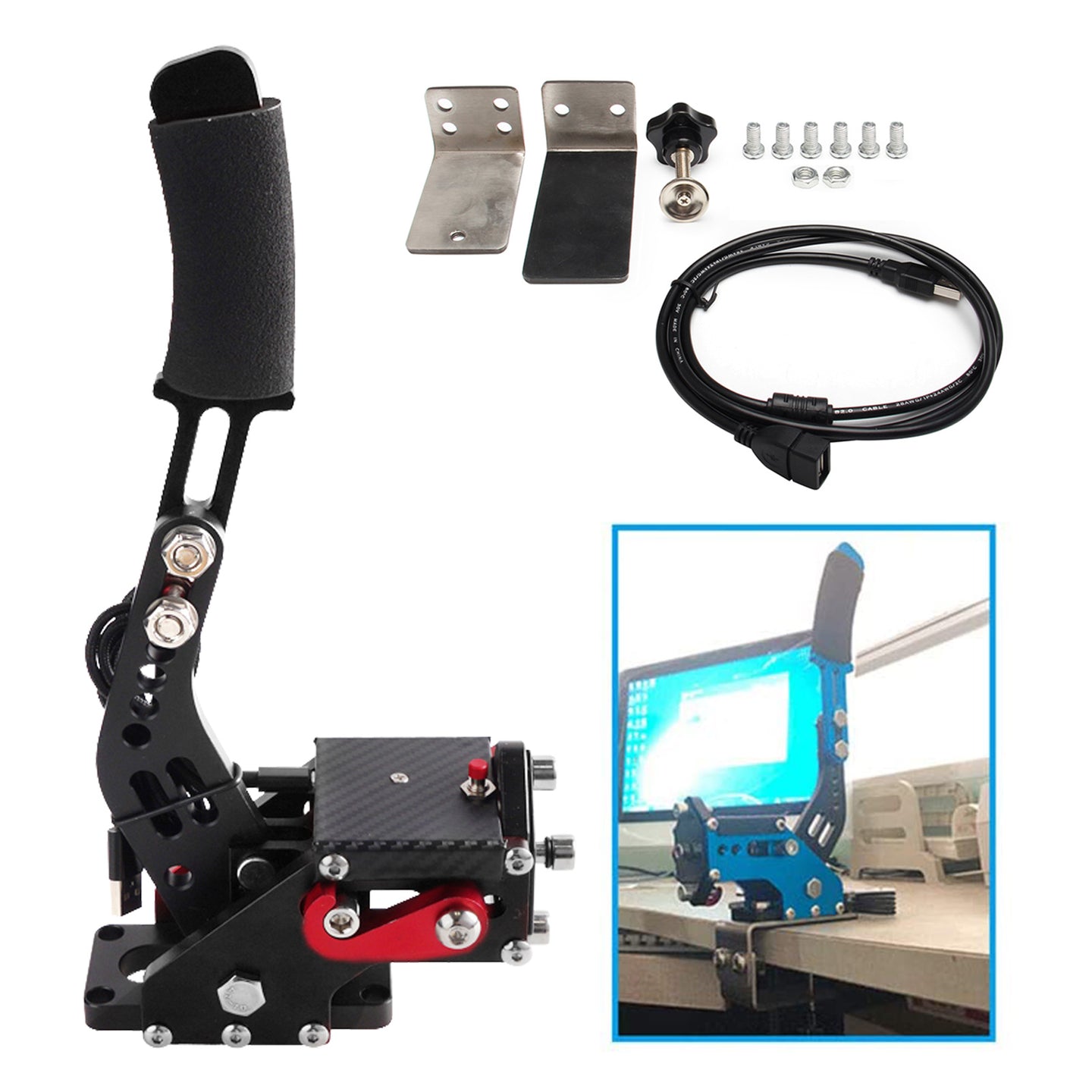 USB3.0 14Bit PS4/PS5 SIM Handbrake for Racing Games Steering Wheel Stand G29 (Copy)