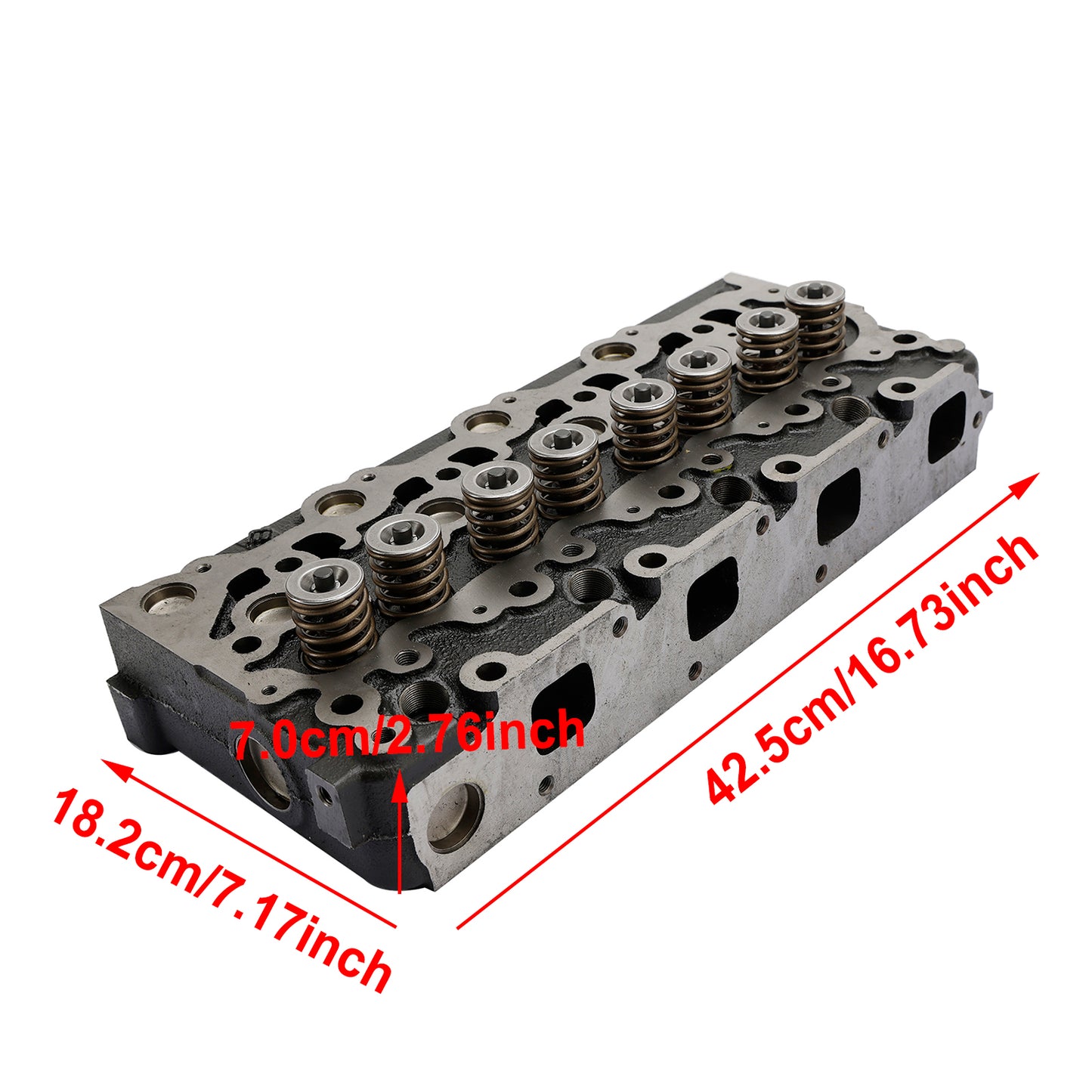 Cylinder Head Assembly with Valves for Kubota V2403 Engine, Replaces 1G855-03042, 1G916-03040 & More