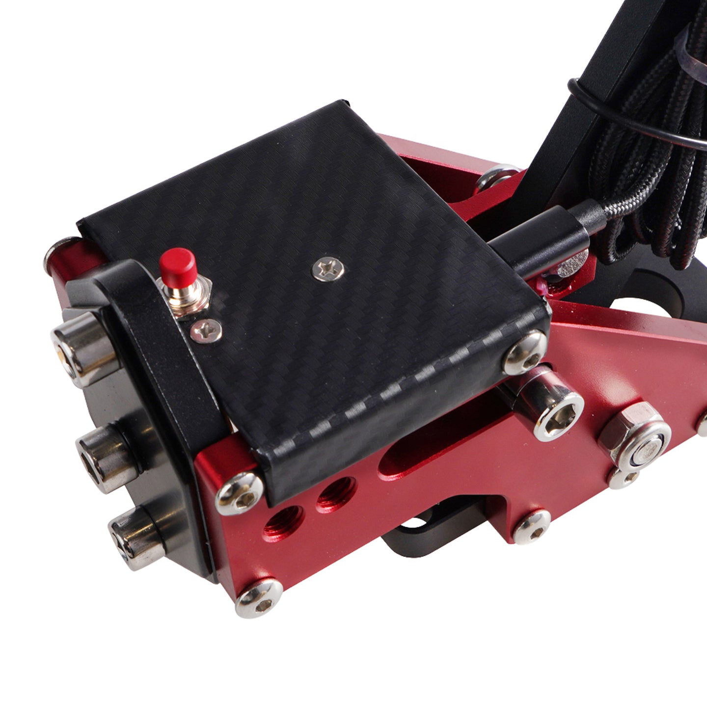USB 3.0 14Bit Racing Handbrake for Xbox Series X/S & PC – Compatible with Logitech G920 Steering Wheel Stand (Red)