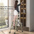 Ultra-Slim 4-Step Folding Ladder, Folds to 2.8", Lightweight Aluminum Step Stool with Safety Handle, 330lb Capacity