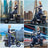 500W Adult Shock Absorption Electric Scooter with Seat 14" Commuter Electric Scooter With Carry Basket - Up to 30 Miles 20MPH