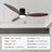 52inch 3 Blade Hugger Indoor Ceiling Fan with Remote Control
