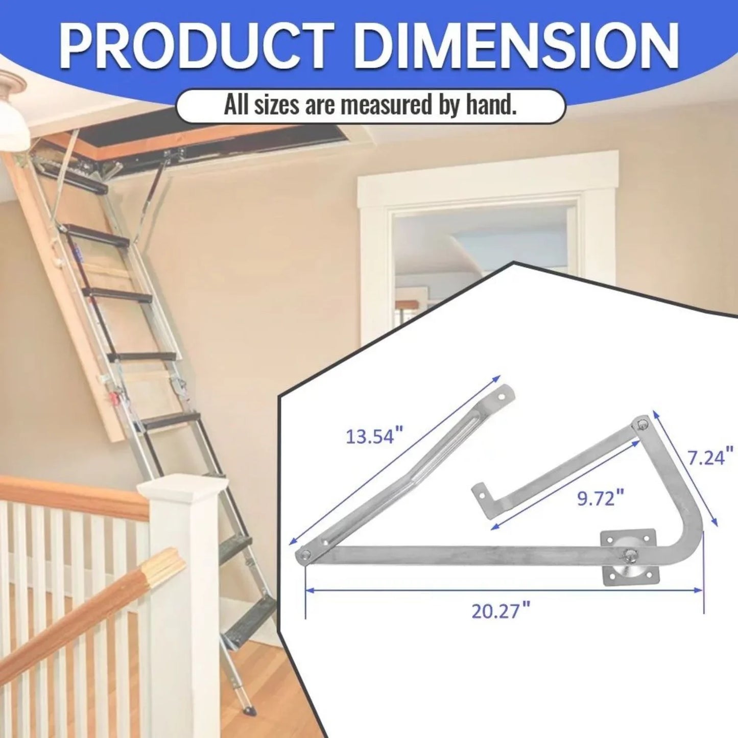Attic Ladder Spreader Hinge Arms for 2010-Up 55-2 MFG Werner Mk 5 Wu2210 W2208 W2210 Pull Down Attic Stair Counter Balance Arms Hinge