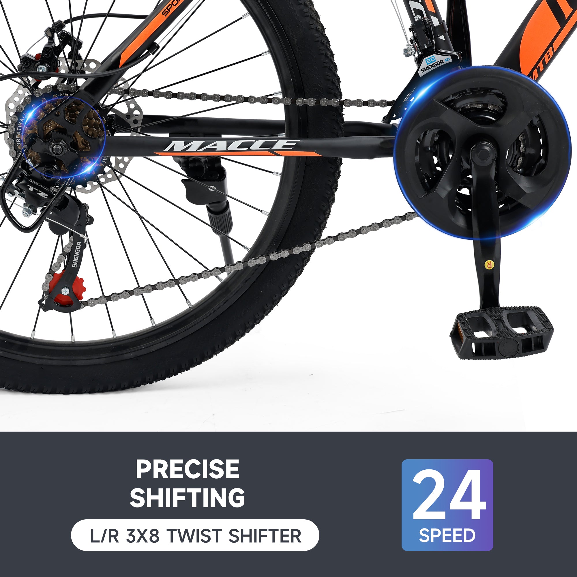 24 inch 24 Speed MTB Adult Mountain Bicycle w/ Fender (Copy)