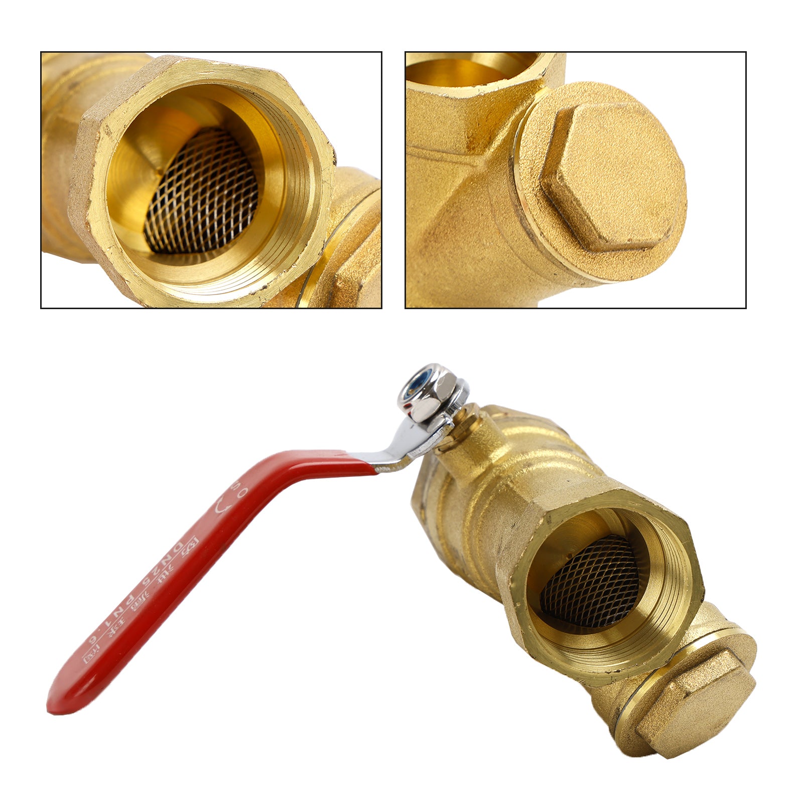 1/2" 3/4" 1" BSP Brass Y Type Strainer Filter Ball Valve Equal Female Thread