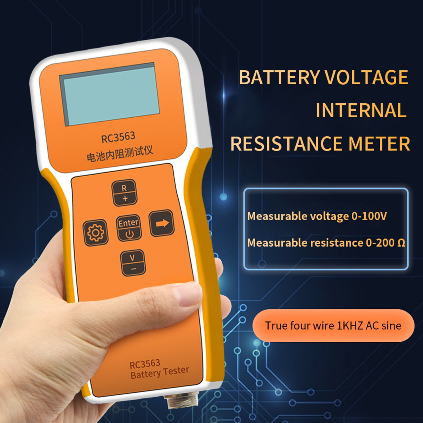 RC3563 Battery Voltage Meter Internal Resistance Voltage Tester Detector, Type A