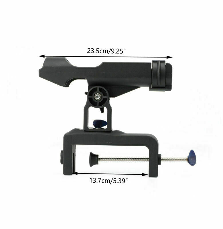 1X Clamp-On Boat Rail Fishing Pole Stand Bracket Rod Holder