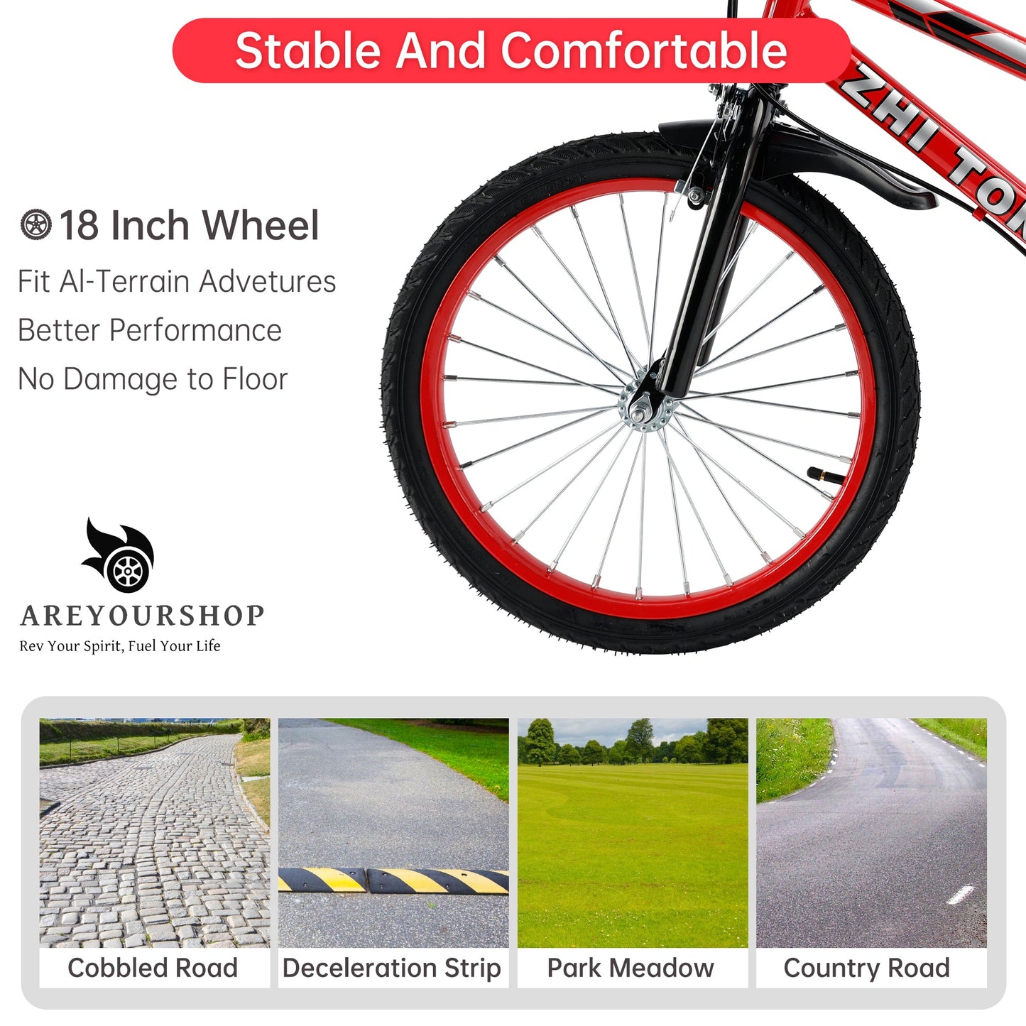 18 inch Kid's Bike with Removable Training Wheels and Basket (Copy)