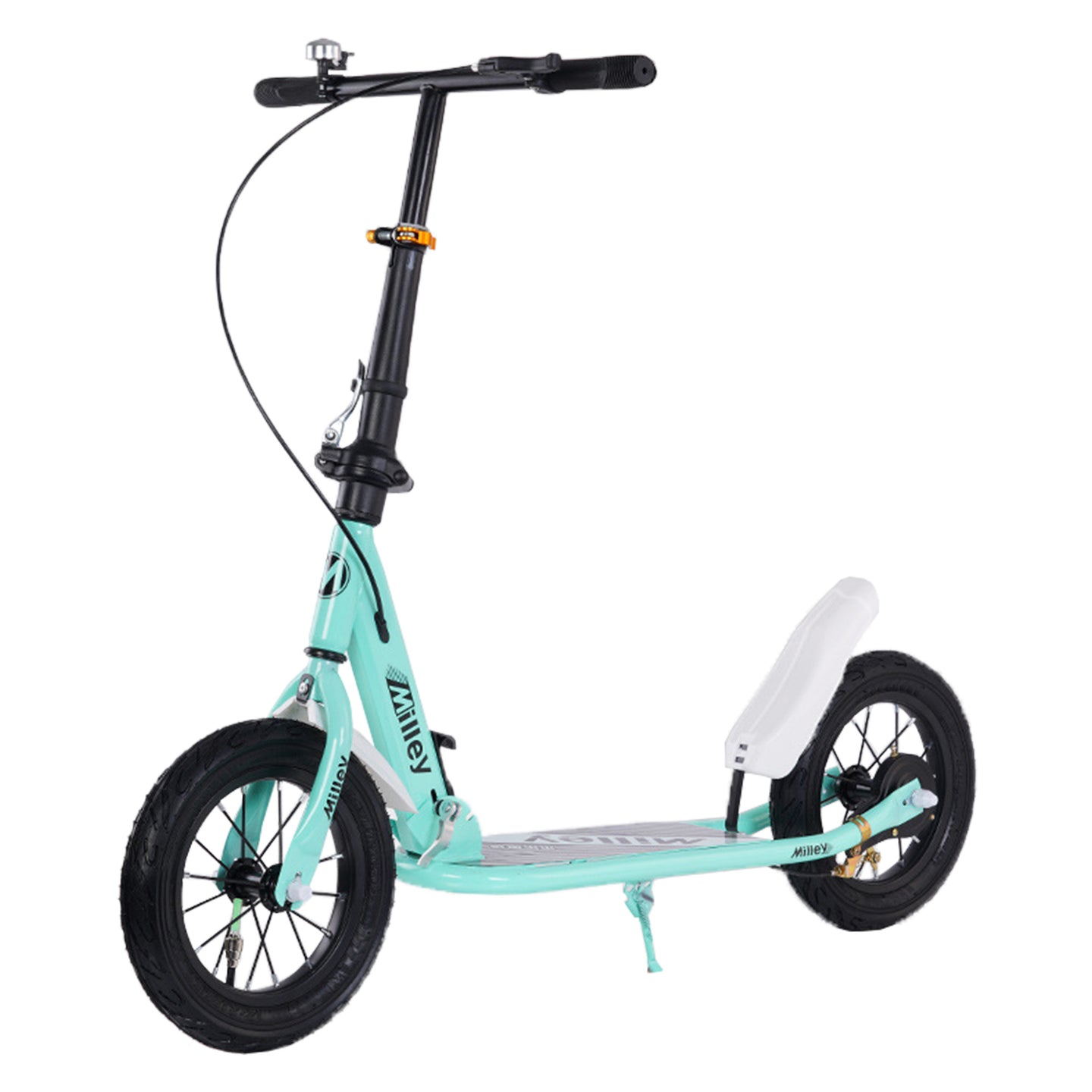 Shock-Absorbing Foldable Commuter Kick Scooter For Adults Teens W/12" Air Tires