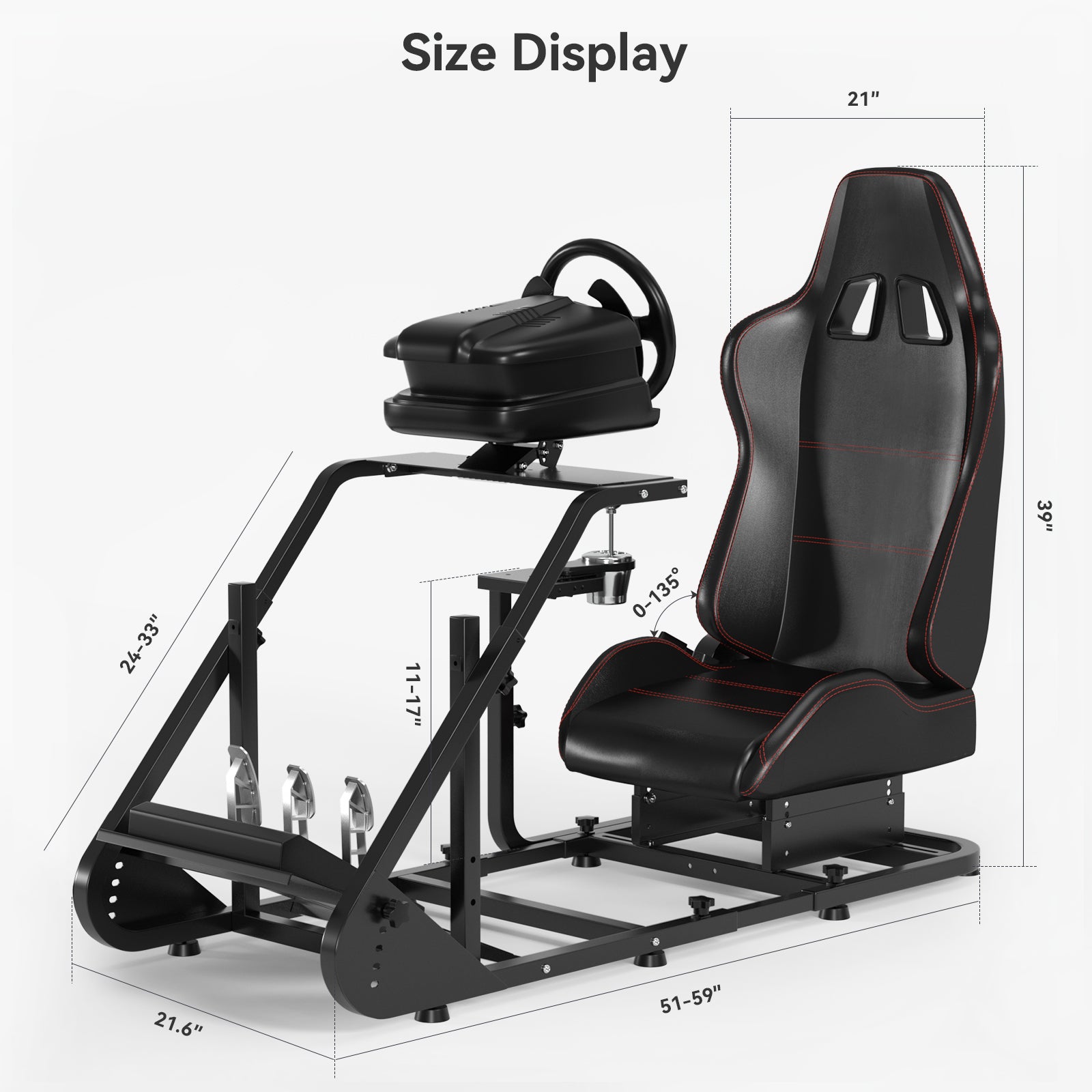 Seat Racing Simulation Game Stand for Fanatec Thrustmaster T300RS TX F458 T500RS