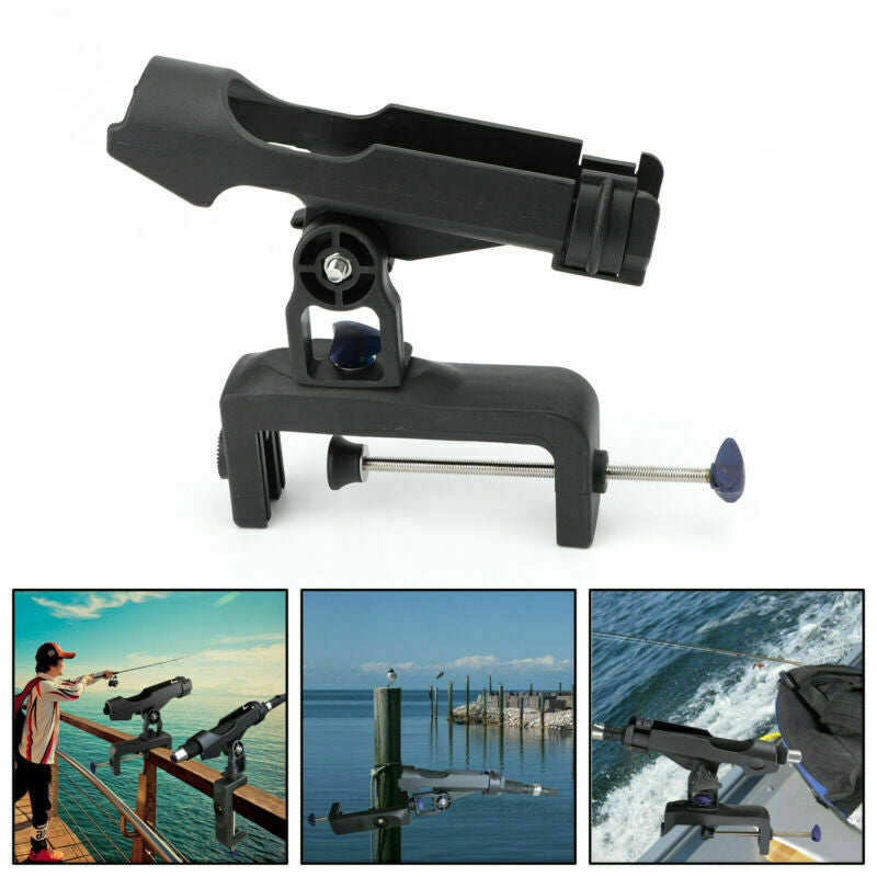 1X Clamp,On,Boat,Rail,Fishing,Pole,Stand,Bracket,Sports,Rod,Holder,Rests