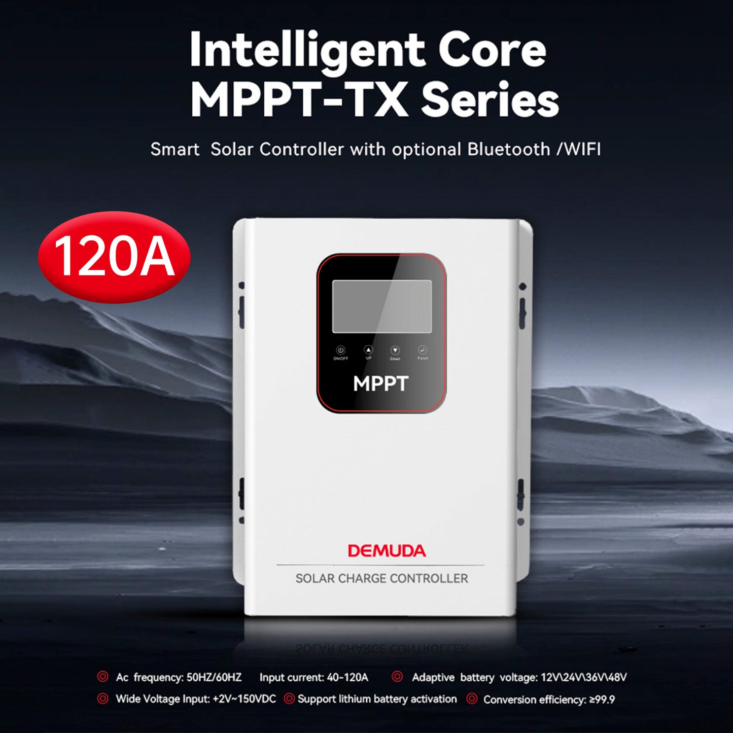 120A MPPT Solar Controller 12V-48V Photovoltaic RV Energy Storage Control System