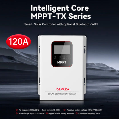 120A MPPT Solar Controller 12V-48V Photovoltaic RV Energy Storage Control System