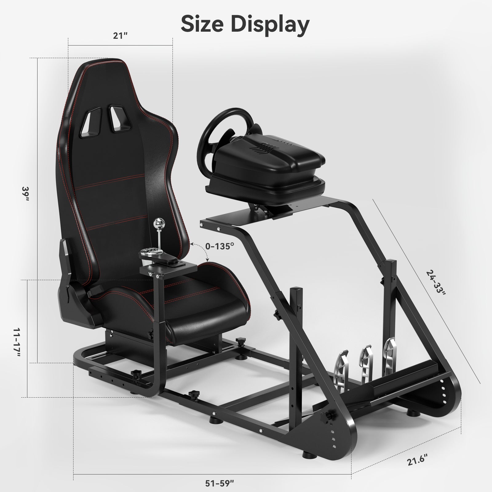 Seat Racing Simulation Game Stand for Fanatec Thrustmaster T300RS TX F458 T500RS