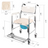 3-in-1 Shower Toilet Wheelchair ¨C Adjustable Commode Chair for Elderly or Patients
