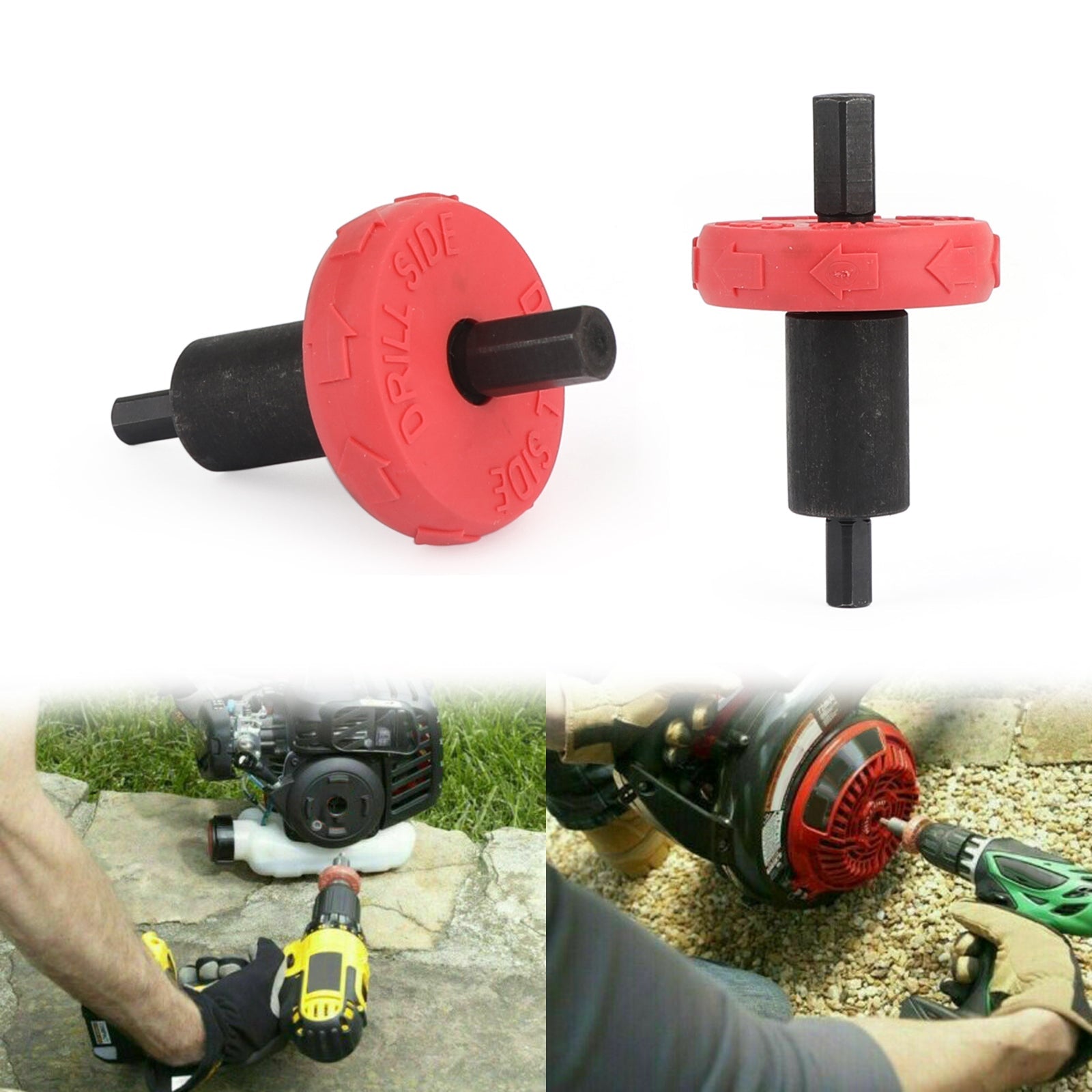 JumpStart Drill Bit Engine Starter for Trimmers, Leaf Blowers & Lawn Tools, Universal Fit for Electric-Start Capable Equipment