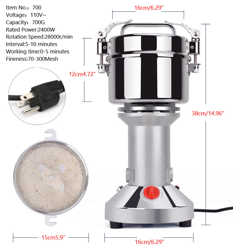 Herb Grain Grinder 700g Electric Grind Mills for Kitchen High Speed/Durable Life Coffee Corn (Copy)