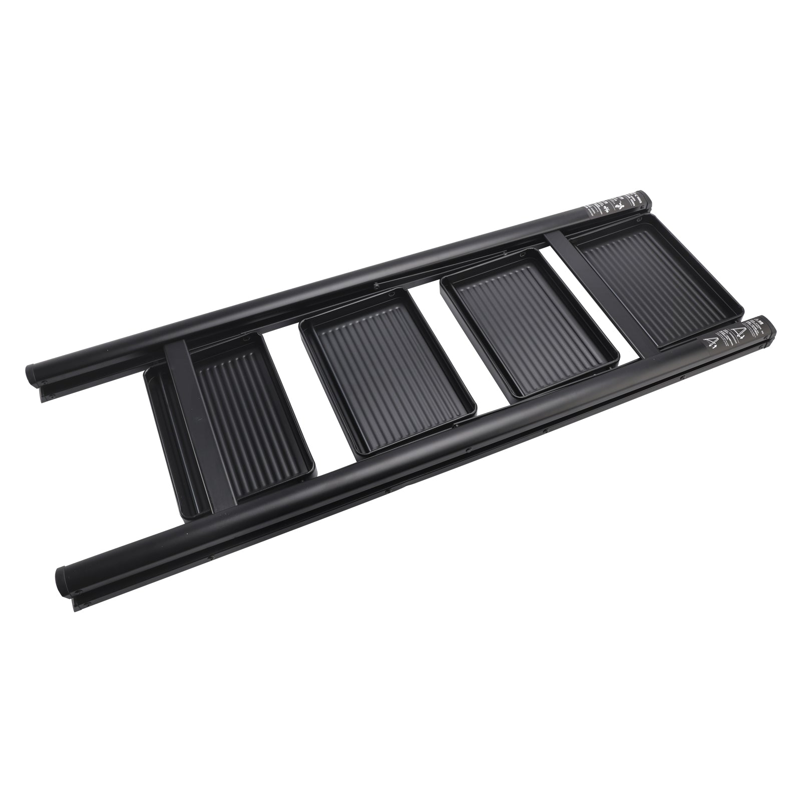 4-Tier Foldable Aluminum Stepladder – Wide, Lightweight, Compact Ladder