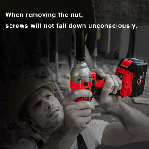 1/2 21V Brushless Impact Wrench Torque Rattle Gun Electric Ratchet w/battery