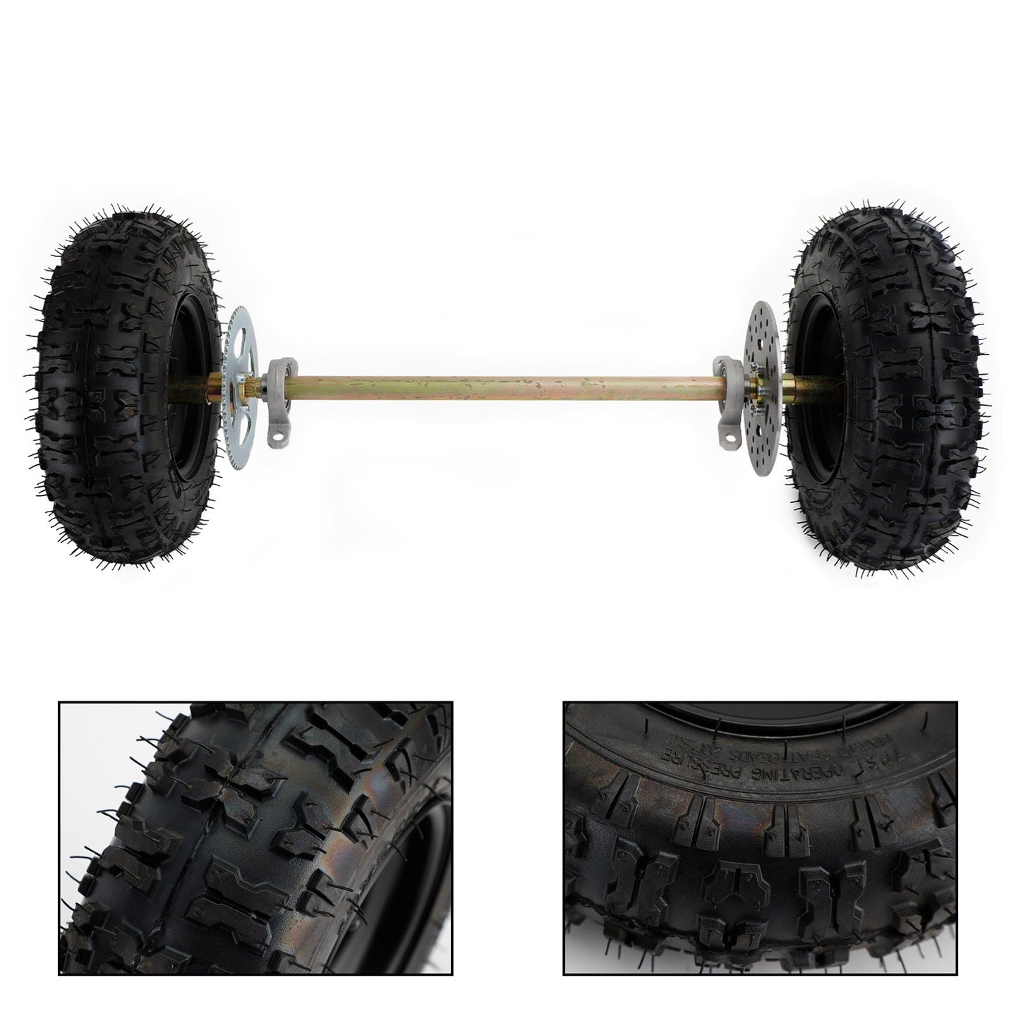 29" Rear Axle Assembly with Complete Wheel Hub Kit – Replacement for Go Kart, Quad, Trike & Drift Bikes