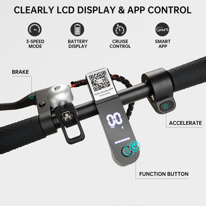 8.5" Folding Electric Scooter With app 350W 35KM Range 30km/h City Commute White (Copy)