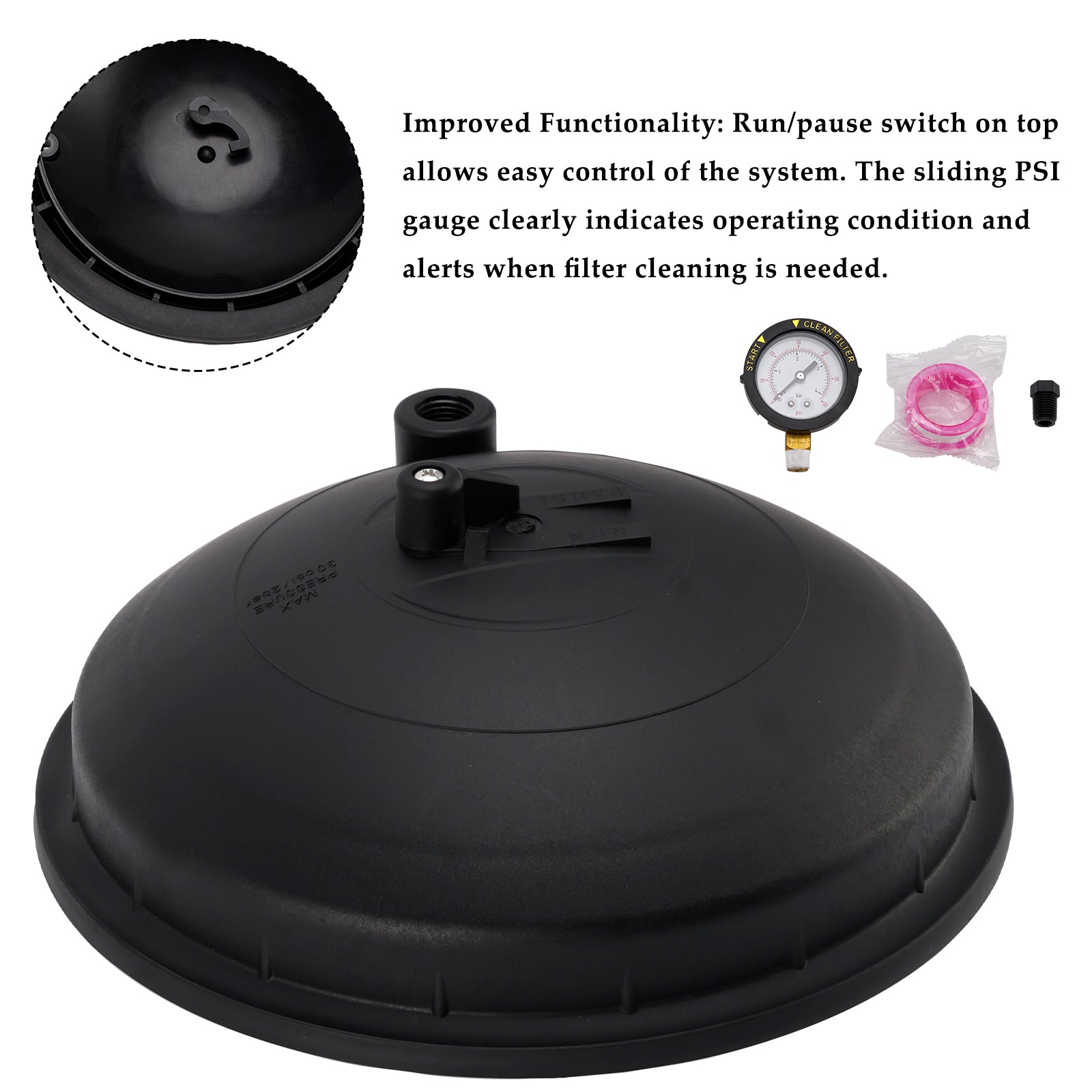 005-302-4300-03 Water Valve Dome with Pressure Gauge for Paramount Replacement