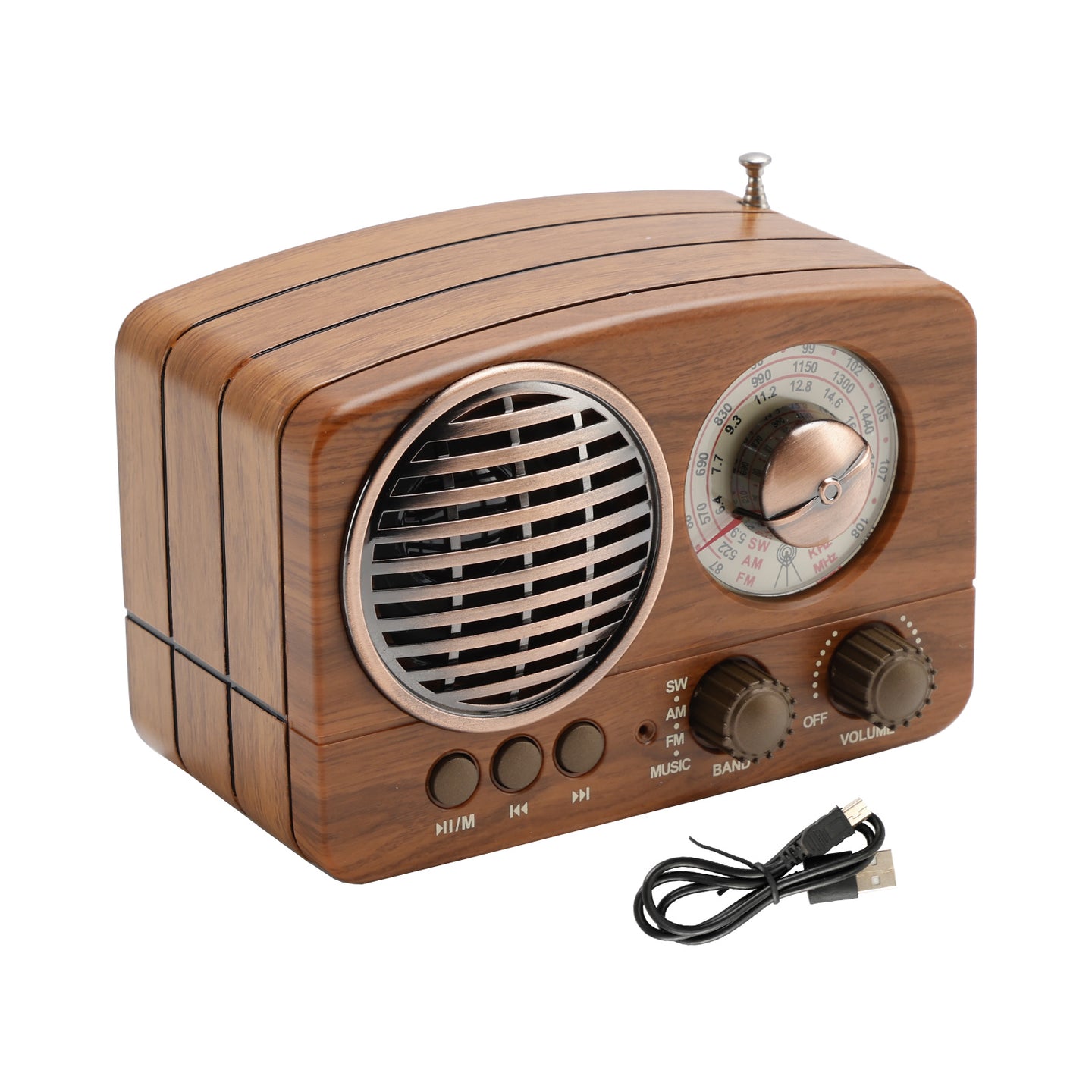 Retro Bluetooth Speaker – Vintage Style Mini Radio with Multifunction Music Player for Home & Travel