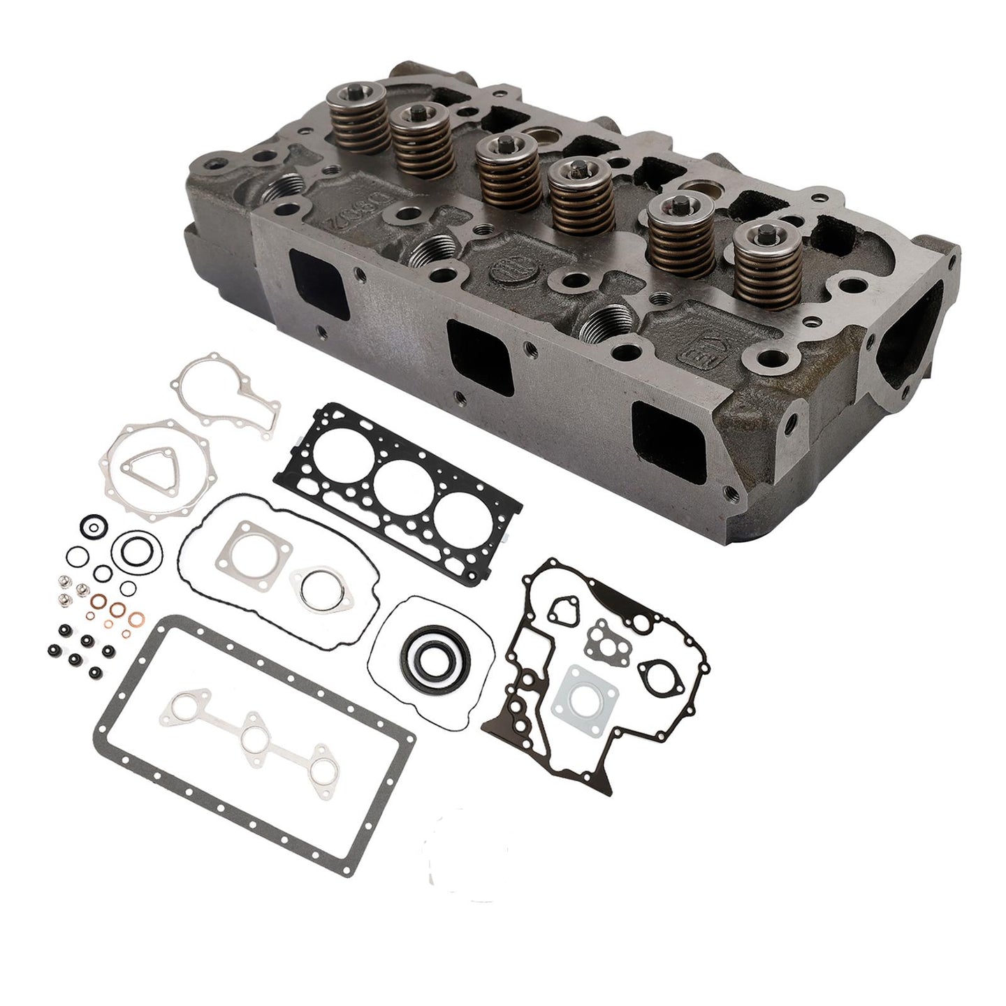 Complete Cylinder Head Kit for Kubota D902 Engine, Fits RTV900 & ZD323, with Gaskets & Valve Springs, Replaces 1G962-03045