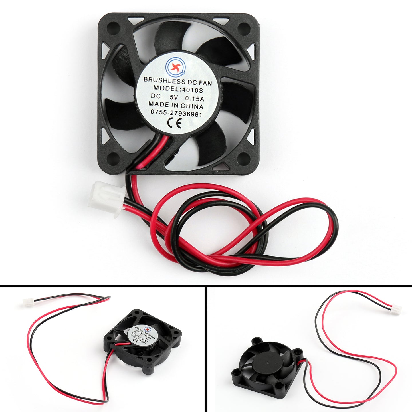 4Pcs DC Brushless Cooling Fan 5V 0.15A 4010s 40x40x10mm 2 Pin CUP Computer Fan