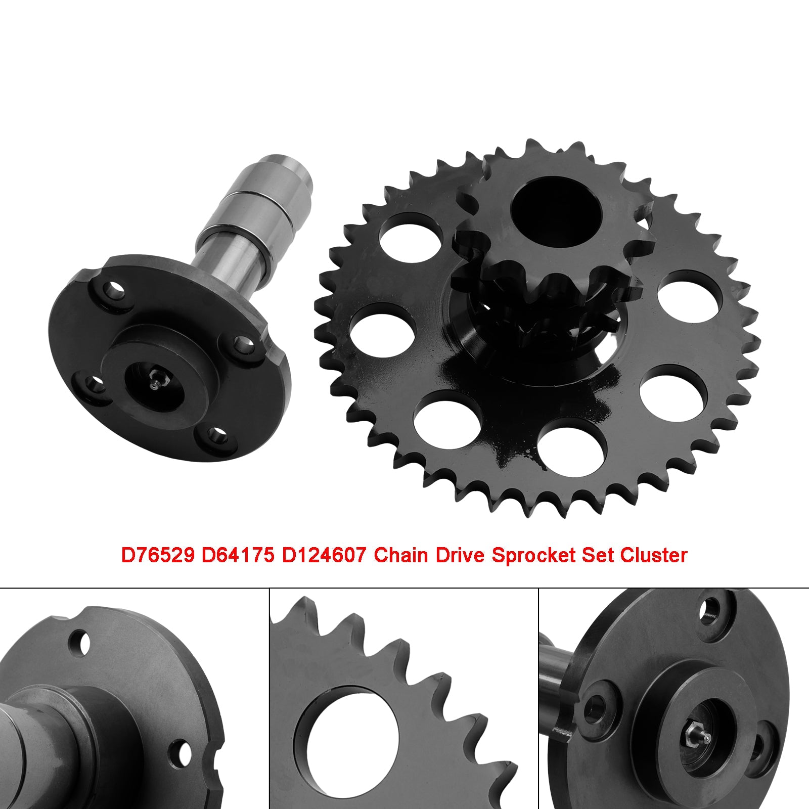 Drive Chain Cluster Sprocket Kit for Case 1845C, Includes D76529 Sprocket, D124607 Pin & D64175 Bearings