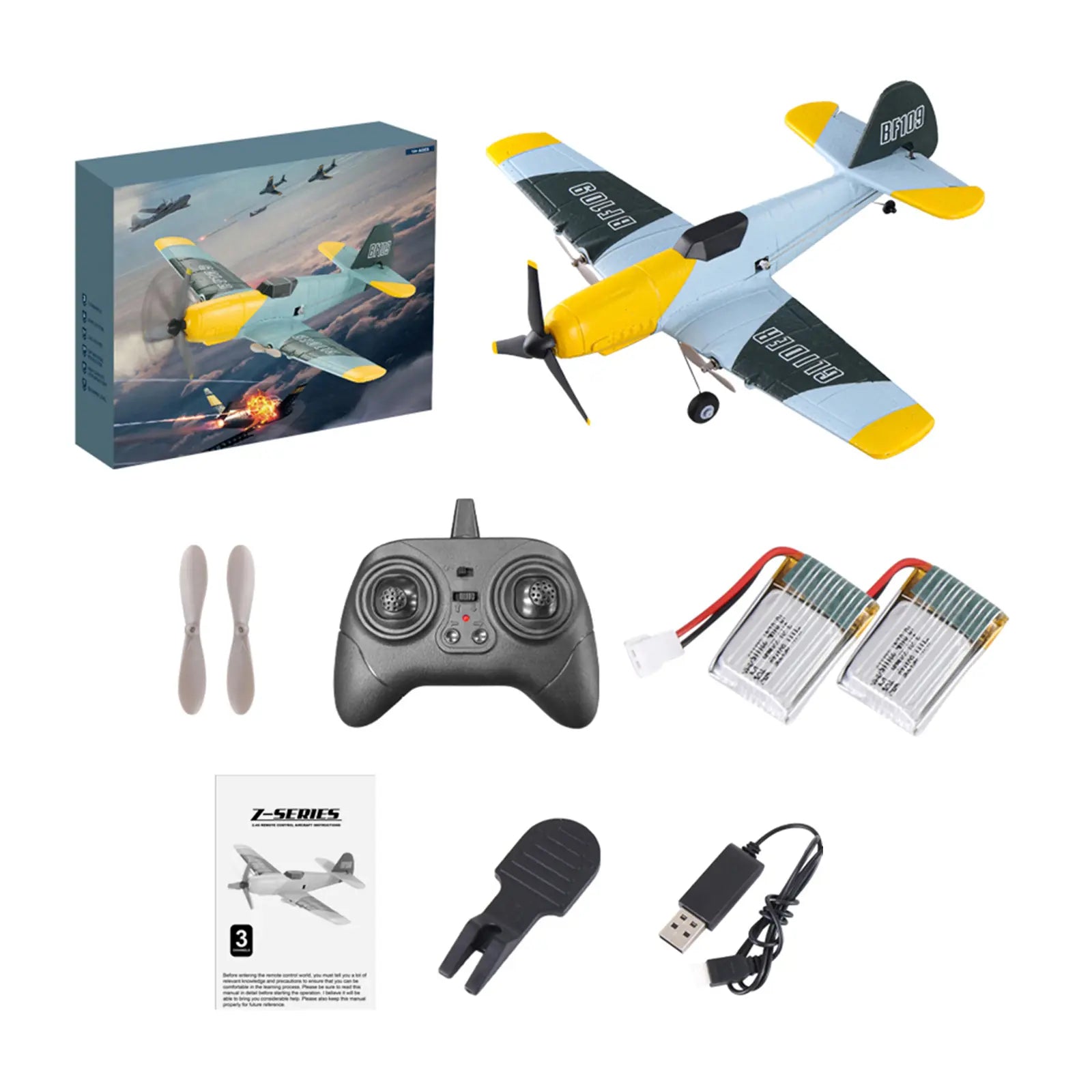 RC Fighter Airplane Collection – BF-109 & P-51 Mustang Models