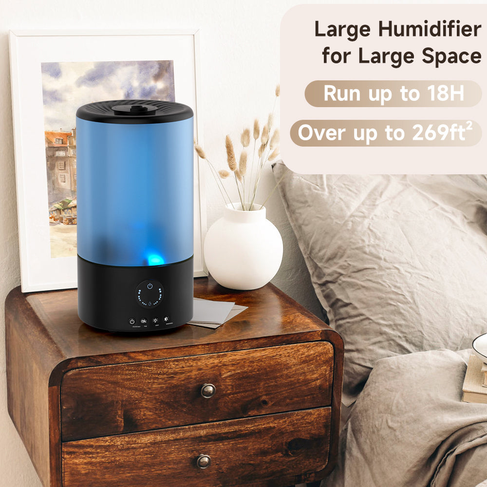 Humidifiers for Bedroom, 3.2L Cool Mist Humidifier-Quiet Ultrasonic Humidifier