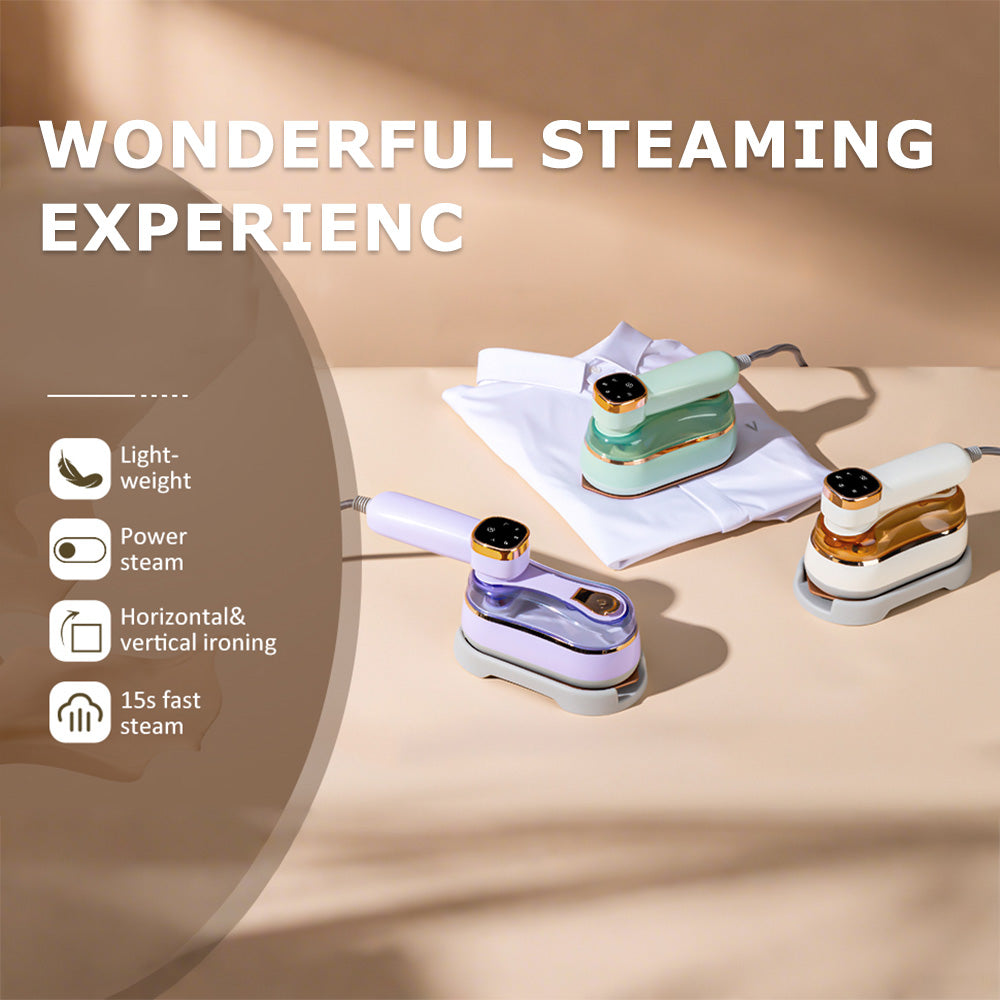 1200W Portable  LCD Steam Iron Machine Steamer Handheld Garment Clothes Ironing