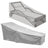Silver 82x30 Inch Outdoor Lounge Chair Cover, Waterproof 210D Oxford Fabric Patio Chaise Protector