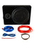 8 Inch 600W Slim Under-Seat Car Subwoofer with Built-in Amplifier & Tweeter, Full Range Powered Speaker Box