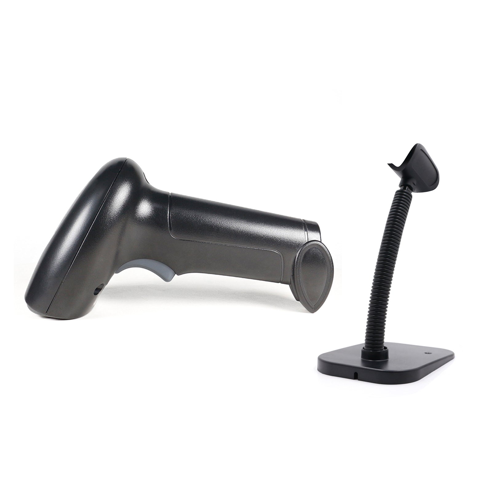 2 In1 1D+2D Portable Handheld Gun Auto USB Laser Scanner Bar Code Reader w Stand