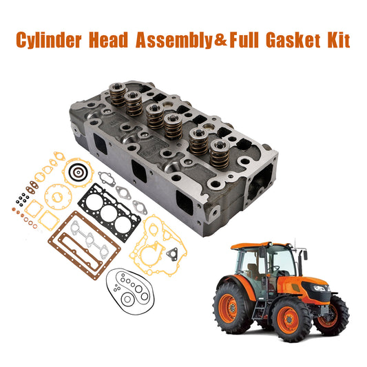 Complete Cylinder Head for Kubota D1305 Engine, Fits RTV1100, ZD331, B2620, with Gasket Kit & Valves