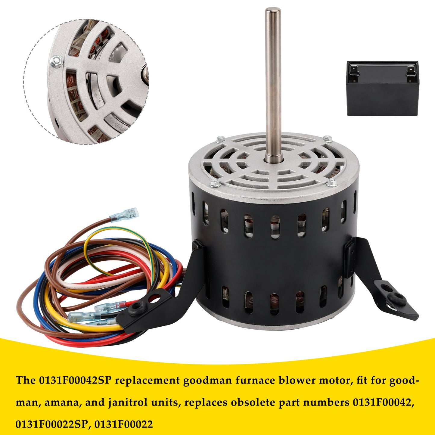 0131F00042SP Blower Motor 1/2HP 115V 1130RPM for Goodman Amana janitrol Units