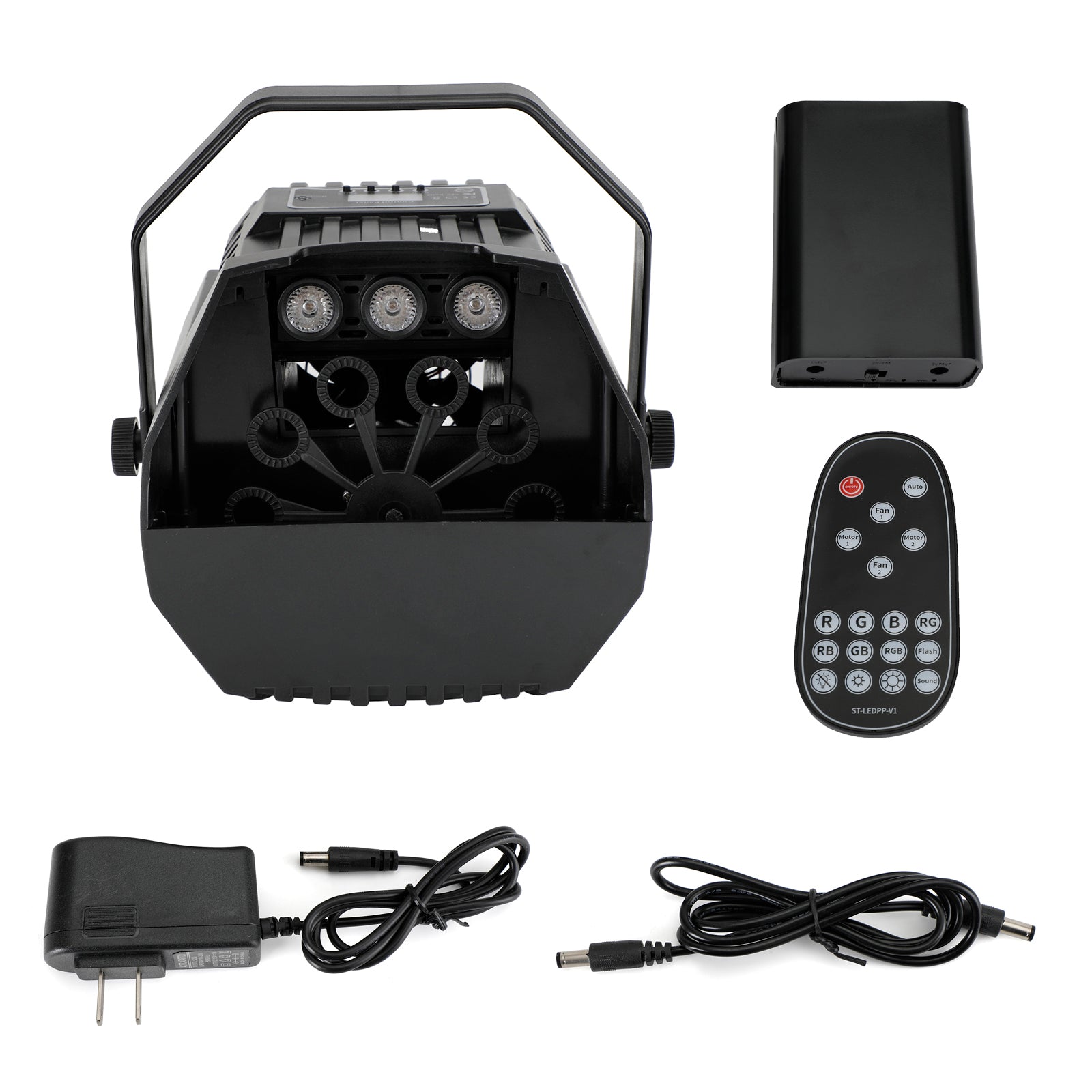 RGB LED Bubble Machine with Remote Control, 2-Speed Automatic Party & Stage Effect Light for Kids, Weddings, DJs