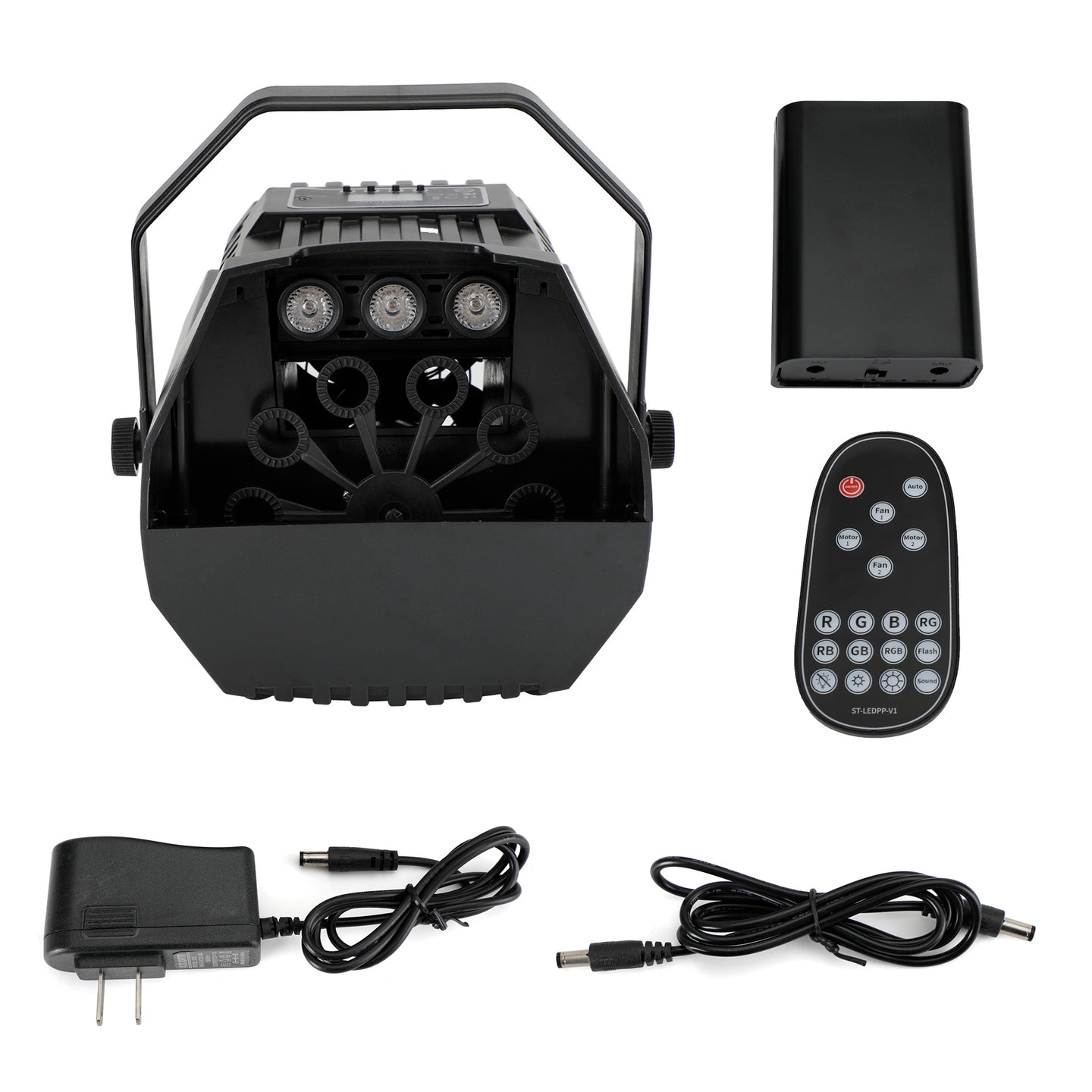 RGB LED Bubble Machine with Remote Control, 2-Speed Automatic Party & Stage Effect Light for Kids, Weddings, DJs