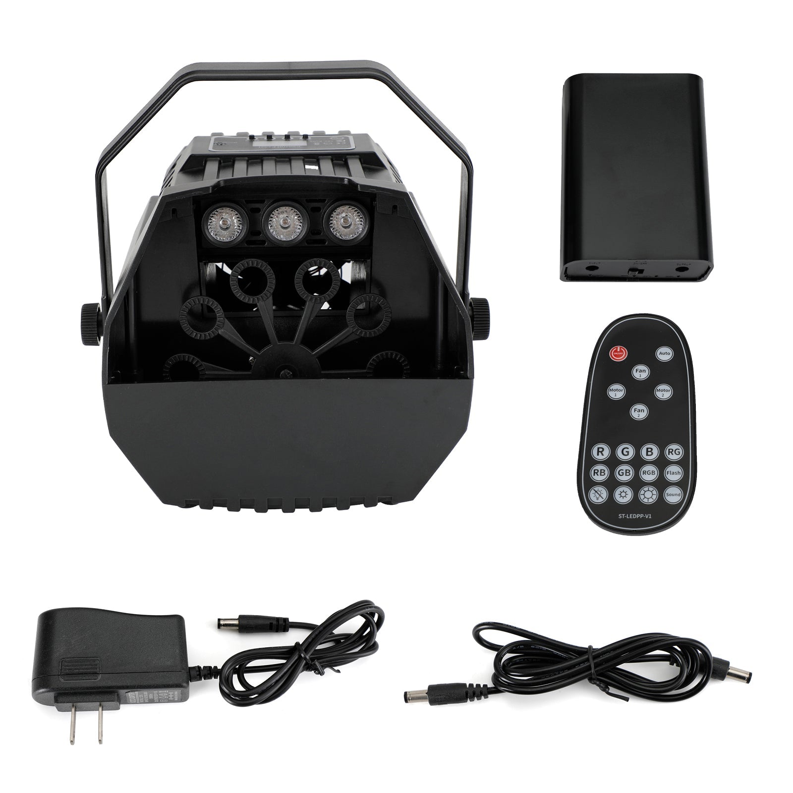 RGB LED Bubble Machine with Remote – Automatic Stage Effect Party Light
