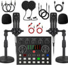 V8s Sound Card Live Sound Card Set BM800 Studio Condenser Microphone Perfect