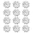 6-12PCS Napkin Rings Flower Napkin Holder Napkin Buckle, 12PCS Flowers