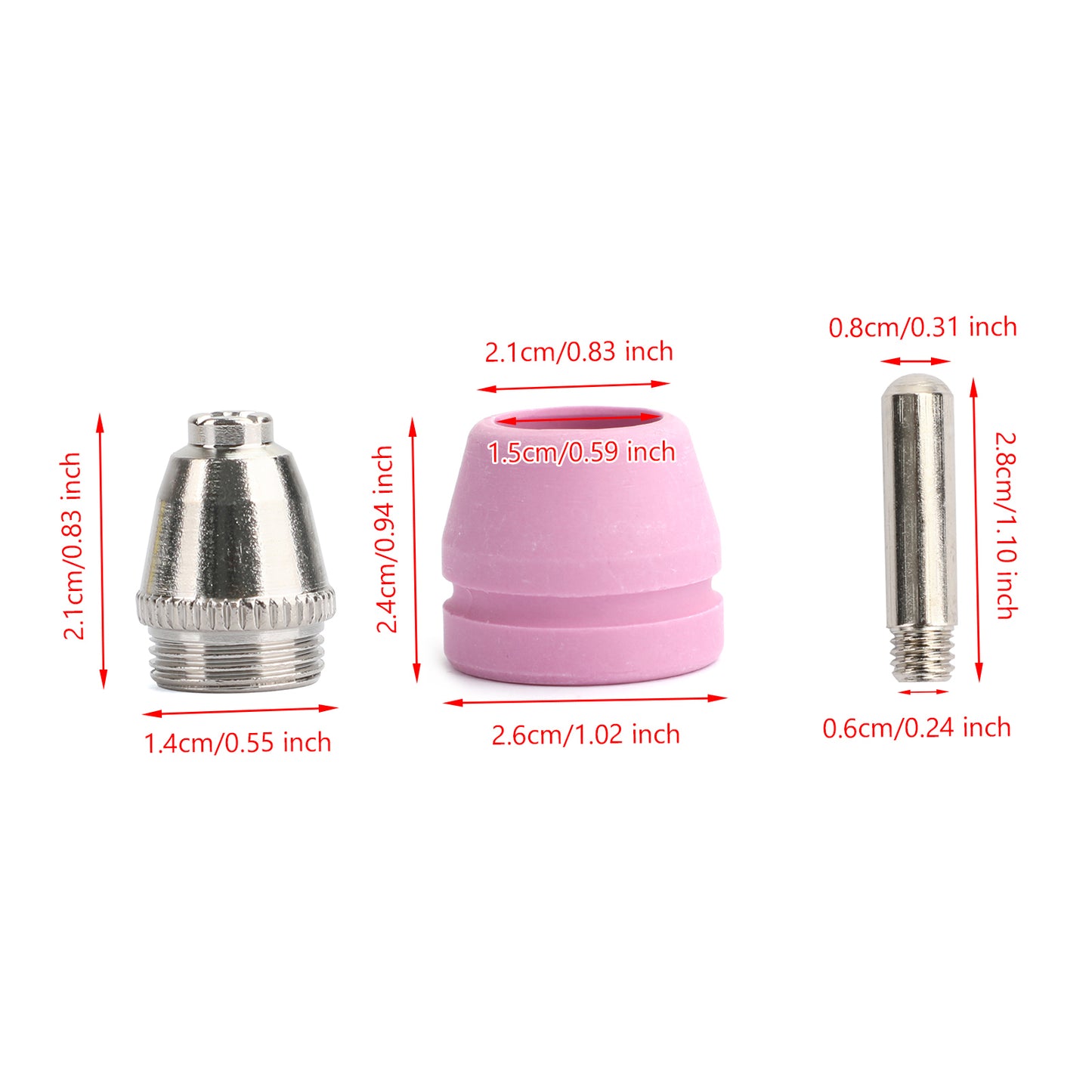 50Pcs Plasma Cutter Consumables AG-60 SG-55 Plasma Torch Cutting