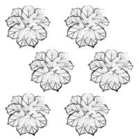 6-12PCS Napkin Rings Flower Napkin Holder Napkin Buckle, 6PCS Flowers
