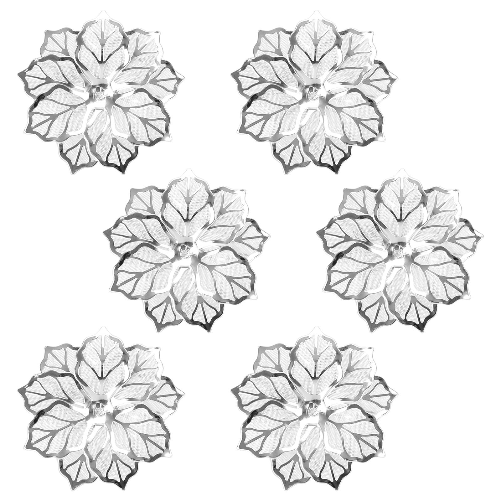 6-12PCS Napkin Rings Flower Napkin Holder Napkin Buckle, 6PCS Flowers