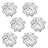6-12PCS Napkin Rings Flower Napkin Holder Napkin Buckle, 6PCS Flowers