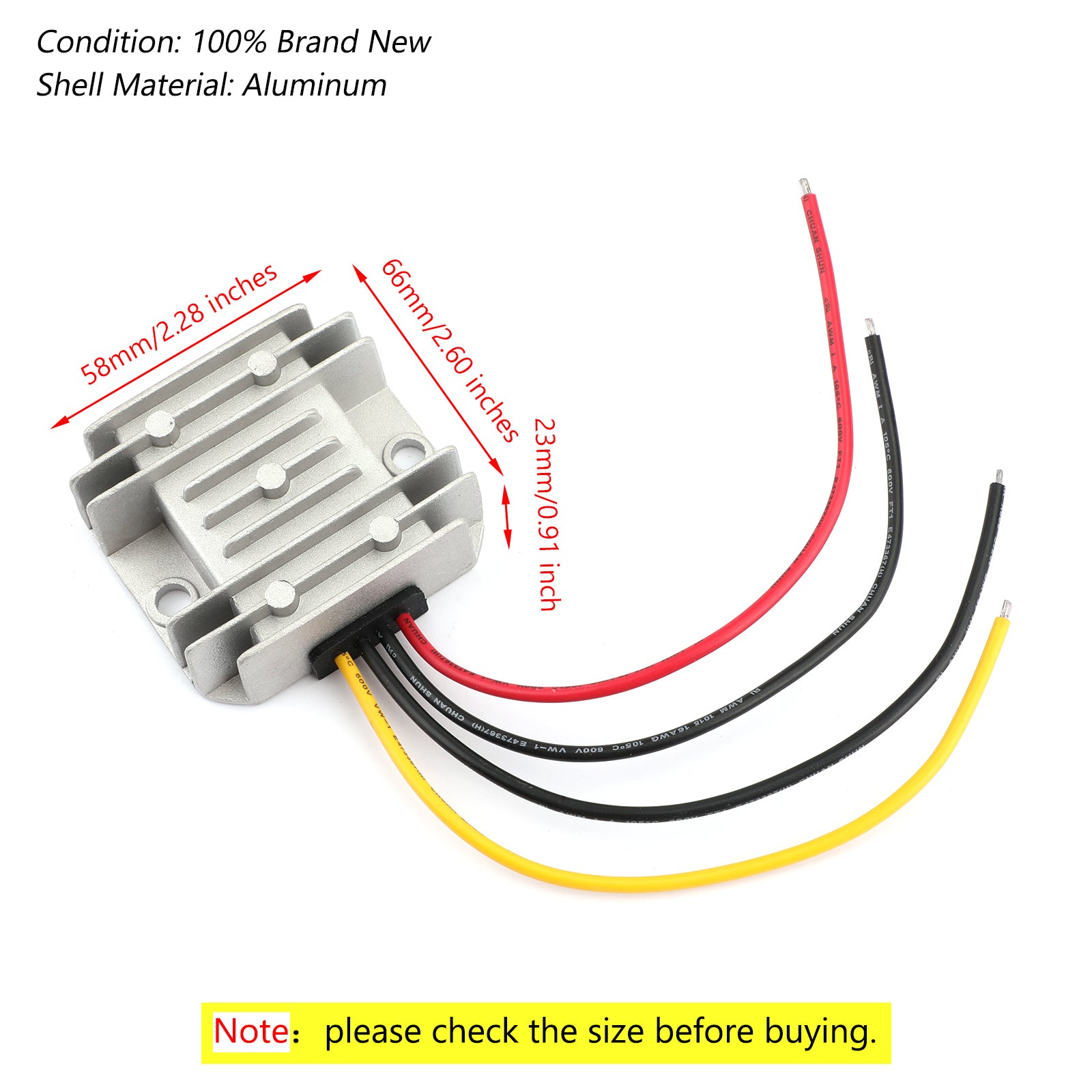 WaterProof 12V/24V to 5V 10A 50W Step Down DC/DC Power Converter Regulator US
