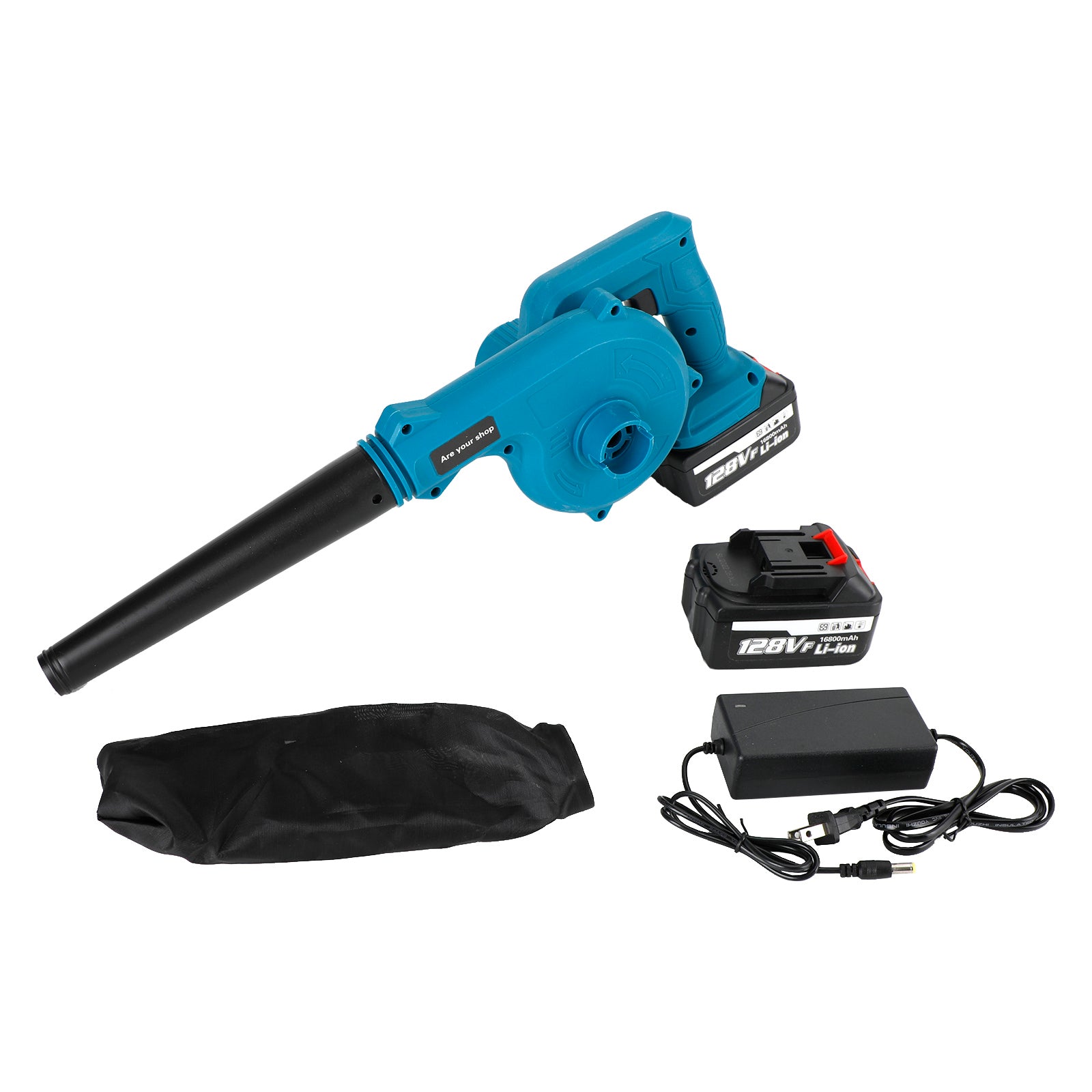 128VF 2-in-1 Cordless Leaf Blower & Vacuum Kit with 2 Batteries & Charger, Brushless Motor for Yard Cleanup